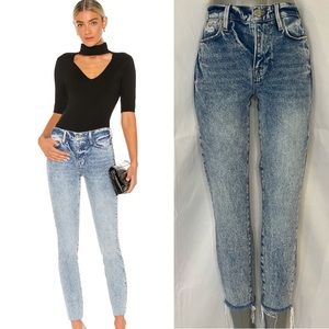 FRAME Le High Skinny Cropped Jeans in Lombard 24"